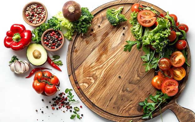 Deska z przygotowanym jedzeniem